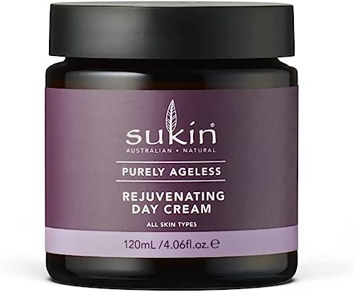 Sukin Purely Ageless Rejuventating Day Cream 120ml - with Vitamin E; cruelty free & vegan friendly - to naturally plump, firm & hydrate skin, whi