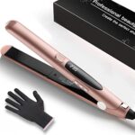 Aibeau Hair Straighteners, Long Tourmaline Ceramic Plates Straighteners with Adjustable Temperature Hairstyling Iron, Gift for Women Girls, 360°