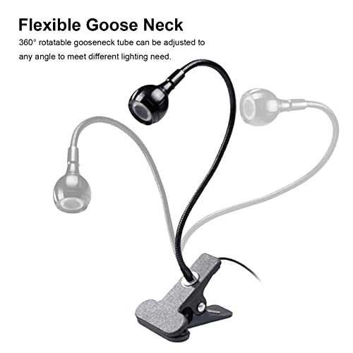 Layhou UV Lamp Nail Dryer, 3W UV Glue Curing Lamp, Ultraviolet Purple Glue Light, Ultraviolet UV Glue Lamp with Clip and Switch USB Input (Black)