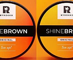 2 TUBS Byrokko SHINE BROWN Premium Tanning Accelerator Cream x 190ml EACH Sunbed & Outdoor Sun Tan Up! 100% Natural Ingredients.