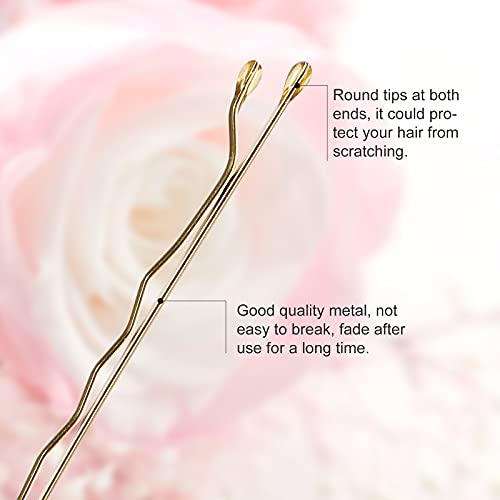 Bobby Pins, 150PCS Hair Pins for Women, Blonde Hair Grips for Wedding Bridal Hair Clips (5cm with Box)