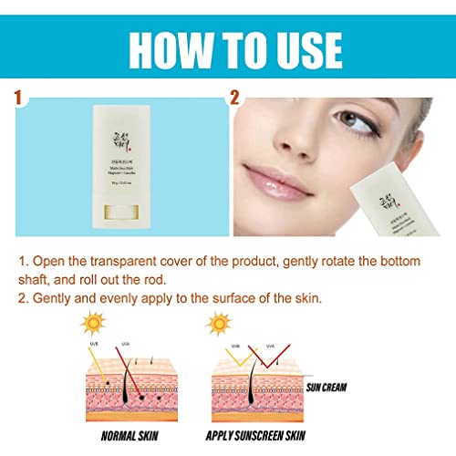 Matte sun stick, 18g Matte Sun Stick, Mugwort+Camelia, Matte Sun Stick, Long Lasting Sun Stick SPF 50 Face Matte Moisturizing Sunscreen