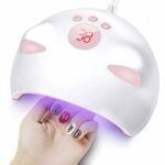 60W LED UV Nail Lamp for Gel Nail Polish with 3 Timers (30/60/99s) Auto-Sensing Digital Display, Fast Nail Dryer Curing Lamp for Nail Art, UV Lam