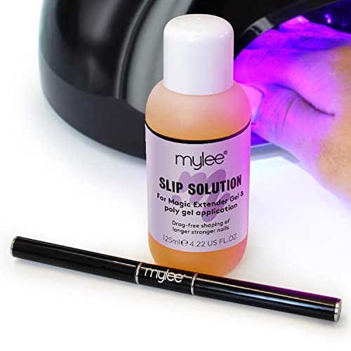 Mylee Magic Extender Gel Nail Builder Kit – Slip Solution 125ml & Dual-Ended Tool, UV / LED Nail Tips & Extensions