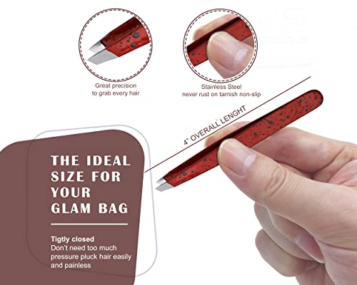 ME MAXEQUIP Tweezers for Facial Women and Men Professional Stainless Steel Eyebrow Tweezers Precision for Ingrown Hair Tweezers on Nose Ear