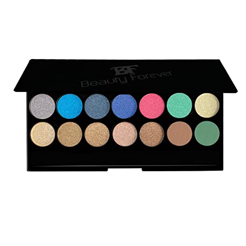 Beauty Forever 18 Colour Palette Eye Shadows, Bold & Ultimate Look, Smokey Eyes, Glitter, Metallic, Shimmer, Long Lasting, Highly Pigmented, Matt