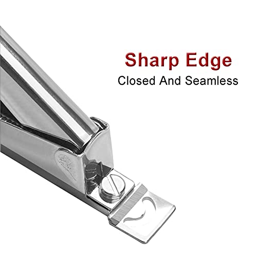 JeoPoom Nail Tip Clippers, Stainless Steel Nail Cutter, Acrylic Nail Tips Edge Cutter, Perfect for Men & Women