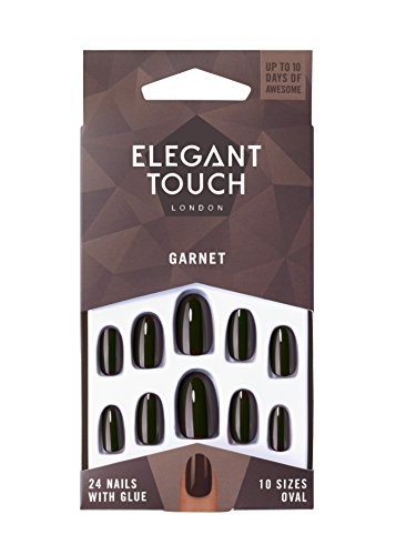 Elegant Touch Colour False Nails, Ruby Red, 24 Piece Assortment