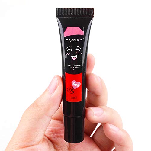 DouborQ Nail Stamping Polish Gel 8ML Nail Art UV Gel Polish For Nail Stamper Plate 12 Colors (12 Colors/Set)