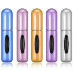 Bewudy 5 Pcs Travel Perfume Refillable Atomizer Container, 5 ml Portable Mini Refillable Perfume Atomizer Bottle Refillable Spray