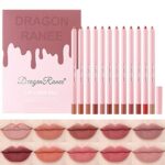 Dulele 12 Colors Matte Lip Liner Set, Professional Makeup Slim Lipstick Pen, Moisturising & Smooth Lip Pencils, High Pigmented Longwear Rich Crea