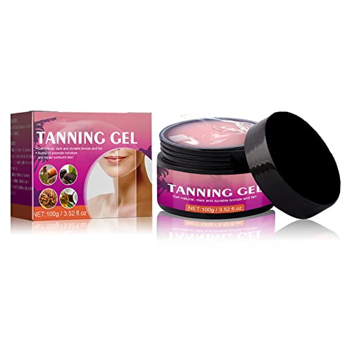 Intensive Tanning Luxe Gel,100G Peach Flavor Brown Tanning Gel,Brown Premium Tanning Accelerator Cream, Self Tanner Oil,Tanning Accelerator Gel,E