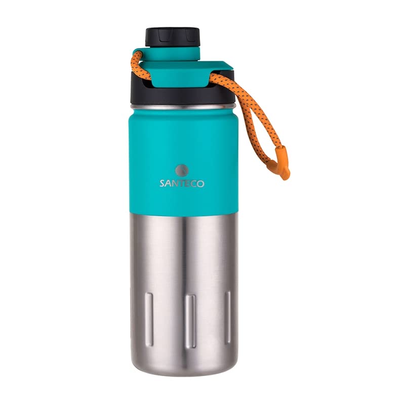 SANTECO Stainless Steel Insulated Drinking Bottle 710 ml I Leak-Proof Vacuum Flask I BPA-Free with Screw Cap Insulated Bottle for Sports, Running