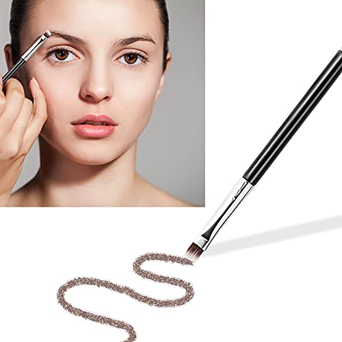 Dual Eyebrow Eyeliner Brush, 4 Pcs Eyebrow Brush Duo Eyebrow Spoolie, Professional Angled Eye Brow Brush Perfect for Filling and Shaping Brows