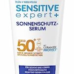 Garnier Sun Protection Serum with SPF 50+ for Sensitive Skin, Waterproof Sun Cream for Face and Body, Residue-free, Non-greasy Formula with Ceram