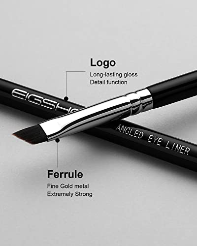Eyeliner Brush, EIGSHOW Precision Eye Liner Makeup Brush, Angled Eyeliner Brush, Ultra Thin Slanted Flat Angle, Cruelty-Free Synthetic Bristles,