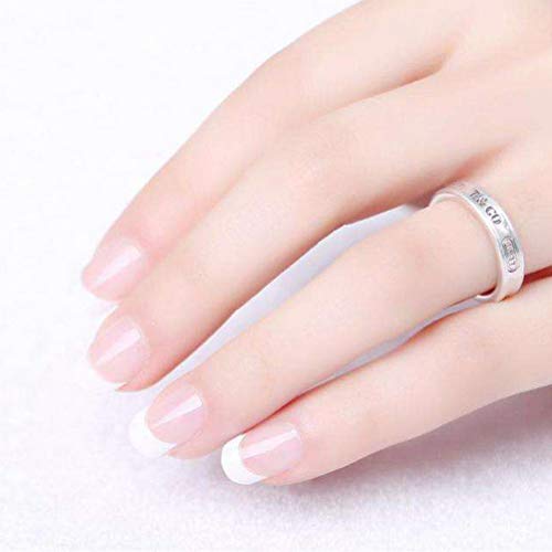 Lanjue 25Sheets/1200PCS French Manicure Nail Sticker,Self-Adhesive Half-Moon Shaped Manicure Stickers