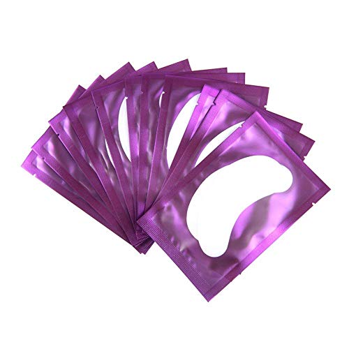 Arison Lashes Eye Gel Pads 50 Pairs Eyelash Extension Under Eye Gel Patches Lint Free Eye Patches with Smooth Front Side and Collagen Back Side E