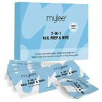 Mylee 200pcs Gel Polish Prep & Shine Wipes, UV LED Gel Nails Soak Off Varnish & Sticky Residue Remover, Cleanses Nail Plate Pre-Manicure Pedicure