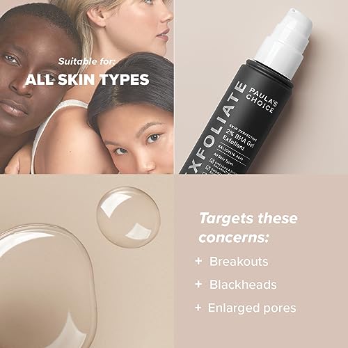 Paula's Choice SKIN PERFECTING 2% BHA Gel Exfoliant - Targets Blackheads & Enlarged Pores - Exfoliating Peel with Salicylic Acid - All Skin Types