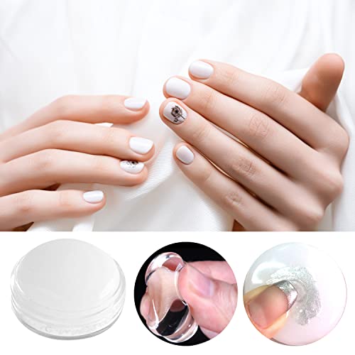 ALLY-MAGIC Nail Stamper Clear Jelly Stamper Silicone French Tip Nail Art Stamper for Nails French Nail Stamper Kit Manicure Nail Art Tools Y2-MJY