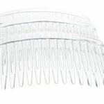 Glitz4Girlz® 4 Pack 7cm Clear Hair Side Combs Slides Grips