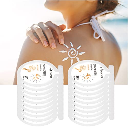 COTTNY SPF 46+ Travel Size Sunscreen, PA+++ - 20 Packs - Mini Sun Cream for Men, Women and Kids, Non-Greasy, Waterproof and Sweatproof (20Pcs/Set