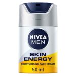 NIVEA MEN Skin Energy Moisturising Creme (50 ml), Face Cream for Men Infused with Caffeine, Revitalising Face Cream Fights Signs of Tiredness, Me