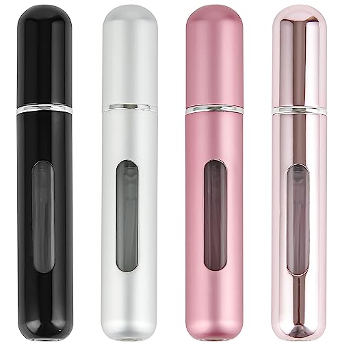 Perfume Atomizer Refillable, 8 ml Refillable Atomiser Perfume Spray Bottle Mini Underfill Empty Travel Bottle Clear Visual Container Bottle Set o