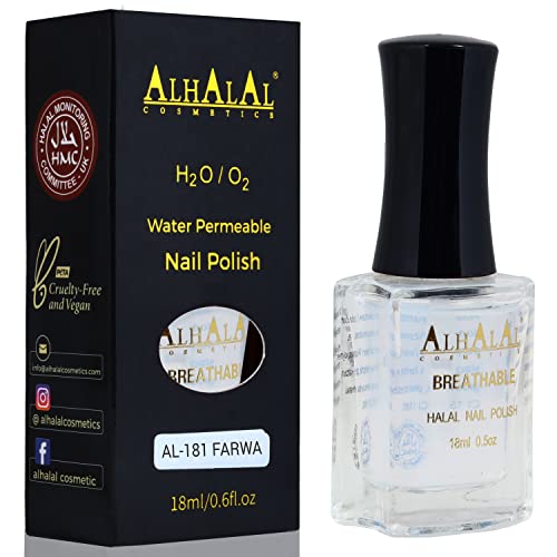 Halal Nail Polish - Nail Varnish Polish Soak Off Gel Nail Paint Art Polish - Water Permeable Red White Nail Enamel- Glossy Halal Gel Nail Polish