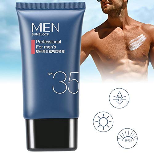 SPF35 40g Men Face Body UV Isolation Sunscreen Cream, Anti Aging Clear Face Sunscreen and Facial Moisturizer, Oil Free, Zinc Oxide Sunscreen For