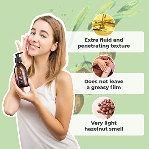 Bionoble Organic Jojoba Oil 50ml - 100% Pure, Natural and Cold Pressed - Face, Body, Hair, Beard, Nails - Vegan and Cruelty Free - Glass Bottle +