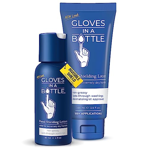 Gloves In A Bottle Shielding Lotion 100ml tube and 60ml bottle.Non greasy and fragrance free.Great for dry hands and feet!