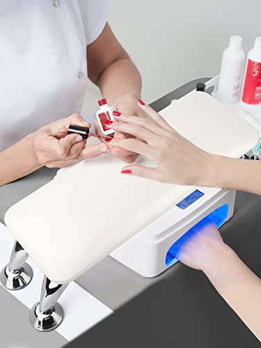 LIONVISON Nail Arm Rest Hand Pillow, Micro Fiber Leather Manicure Hand Cushion Stand Nail Rest Cushion Non-Slip Nail Rest Cushion Table Desk Stat