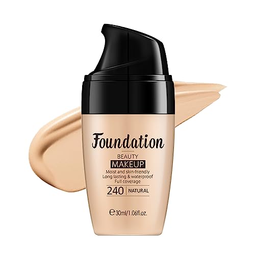 Foundation For Mature Skin,Colour Changing Foundation All Day Flawless Liquid Foundation,Face Make-up Foundation Full Coverage,Long Lasting Makeu