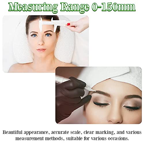 Eyebrow Stencil Ruler, Reusable Vernier Caliper for Measuring Eyebrow, Permanent Eyebrow Positioning Ruler for Makeup Cosmetic Measuring Eyebrow,