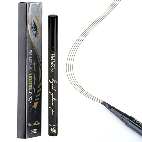 Eyebrow Pencil, Waterproof Brow Pen with 4 Micro-Fork Tip Microblading Eyebrow Pen Long-Lasting Brow Tint Brow Microblading Pencil for Makeup Beg