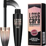 4D Silk Fiber Eyelash Mascara, Waterproof Volumising Mascara, Long-Lasting, Define Lashes with Zero Clumps, No Smudging, Longer Thicker Dramatic