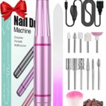 Electric Nail Files, Professional Nail Drill for Acrylic Gel Nails, 20000RPM Electric Nail Drill Machine, Portable Efile for Shaping, Fixing, Smo