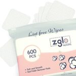 Zglo Lint Free Wipes for Nails - 600 Pcs Melt Blown Soft & Thick Super Absorbent Gel Nail Wipes with Zip Lock Bag for Manicure Pedicure at Home o