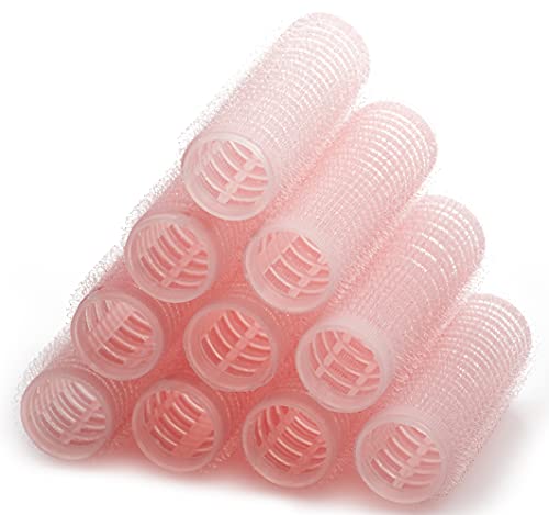KHEERANA 10 Pieces Self Grip Hair Rollers 44MM Medium Hair Curlers For Short And Long Hair Salon Hairdressing Curler For Curling And Styling Hair