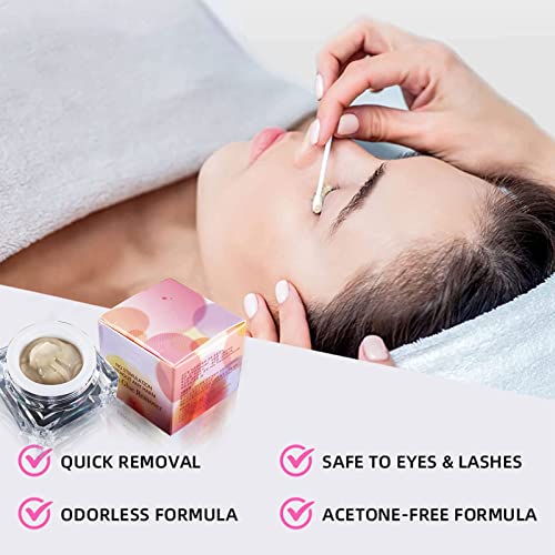 Eyelash Extension Remover Cream,Professional Eyelash Glue Remover,Low Irritation Cream,Fast Dissolving For False Eyelash Extension Glue Cream Nat