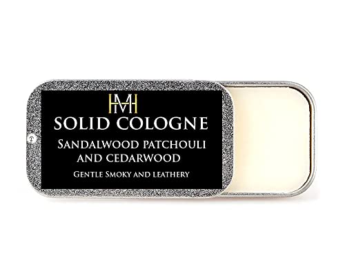 Solid Cologne For Men Sandalwood - Patchouli & Cedarwood After Shave Aftershave balm Smoky and leathery