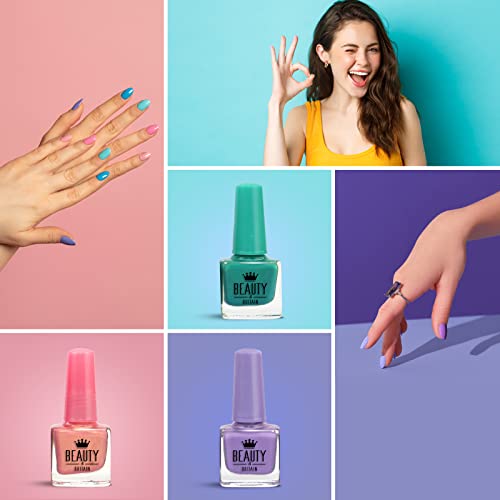 Beauty4Britain Bright Nail Polish Set 24/48 Modern Shades 5 ML Colourful Caps UK Seller (Colour Set B (24 bottles))