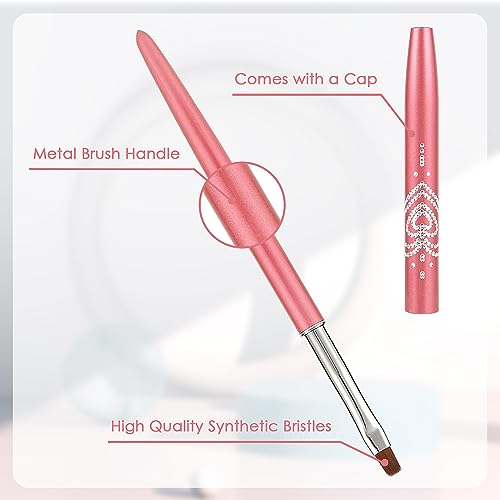 cobee Nail Clean Up Brush, 2PCS Nail Art Clean Up Brushes Nail Painting Brushes Nail Remover Brush Nail Pen Painting Tools for Nail Art Design Ma