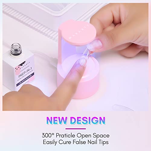 Makartt LED Mini Nail Lamp, Nail Dryer 5W UV Nail Lamp for Gel Nails, Nail Light Curing Lamp for Gel Nail Polish Extension Gel, Travel Gel Nail L