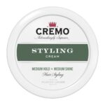 CREMO - Barber Grade Hair Styling Cream For Men | Medium Hold & Medium Shine | 113g