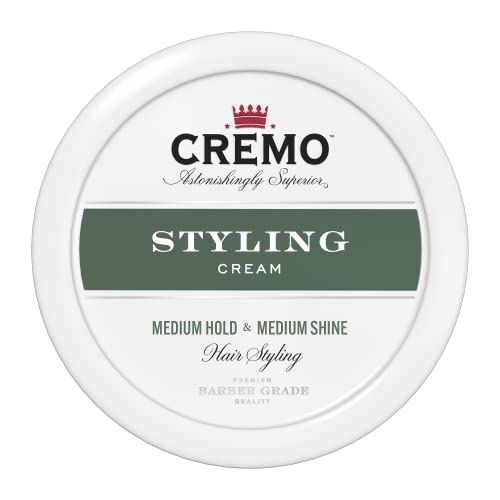 CREMO - Barber Grade Hair Styling Cream For Men | Medium Hold & Medium Shine | 113g