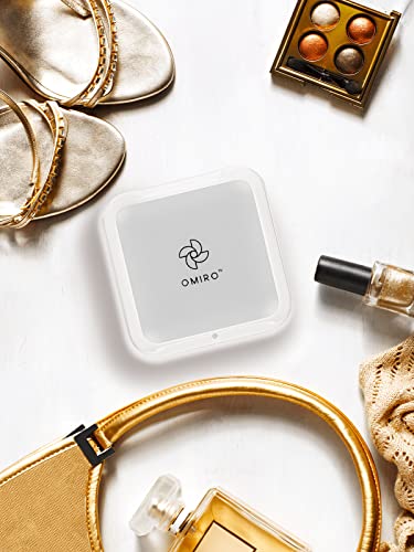 Compact Mirror Magnifying Pocket Mirror 10X Small Travel Folding Mirror for Handbag Square 3.5 inch (Silver)