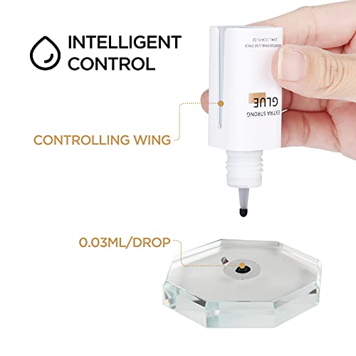 LASHVIEW eyelash extensions glue, precise drop technology glue,accurate 0.03ml per drop,extending glue life,1 Sec Dry Time,Great Retention 6-8 We
